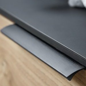 Mâner EDGE STRAIGHT negru mat periat S