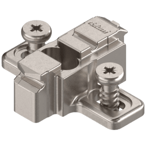 CLIP Plăcuţă de montaj, în cruce, 9 mm, Zinc, cu euro-şuruburi premontate, reglaj pe înălţime: Gaură alungită	- 175L8190