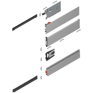 REVEGO uno, Şină de glisare tip pocket set, NL=450 mm, stânga - 801P450E.L3