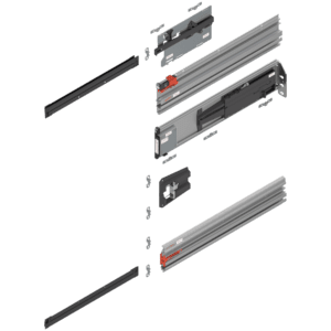 REVEGO uno, Şină de glisare tip pocket set, NL=500 mm, dreapta - 801P500E.R3