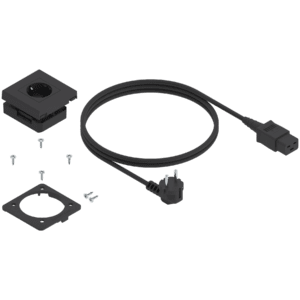 AMPEROS AC Element pentru curent electric, grosime fund: 12–32 mm, Tipul de priză: F - ESS.B01FA.2-negru